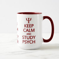 Mantener la calma y estudiar Mug de siquiatría - e