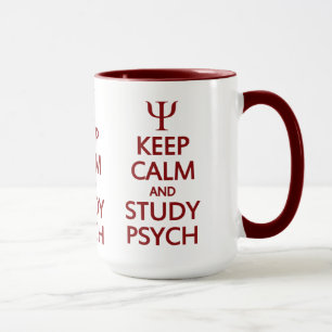 Taza Mantener la calma y estudiar Mug de siquiatría - e