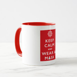 Taza Mantener la calma y llevar una máscara (coronavir