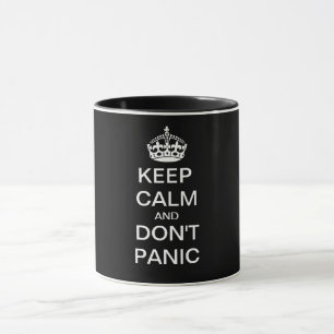 Taza MANTENER LA CALMA Y NO TENER PÁNICO - texto person