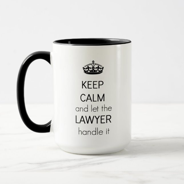 Taza Mantener tranquilo al abogado Mug - Gracioso regal (Izquierda)