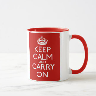 Taza Mantenga la calma y continúe