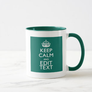Taza Mantenga la calma y haga que su texto sea Verde az