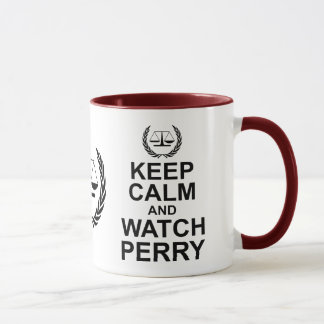 Taza Mantenga la calma y observe el humor legal de Perr