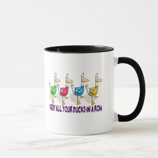 Taza mantenga todos sus patos en fila (Derecha)