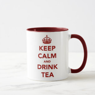 Taza Mantenga tranquilo, té de la bebida