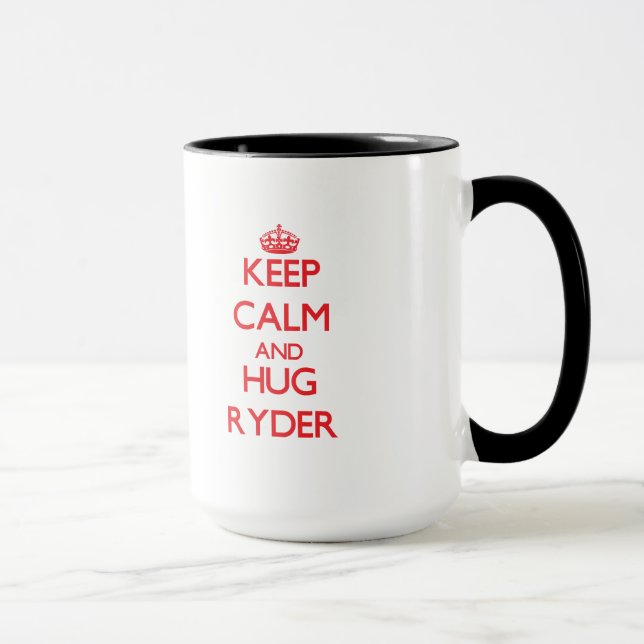 Taza Mantenga tranquilo y abrazo Ryder (Derecha)