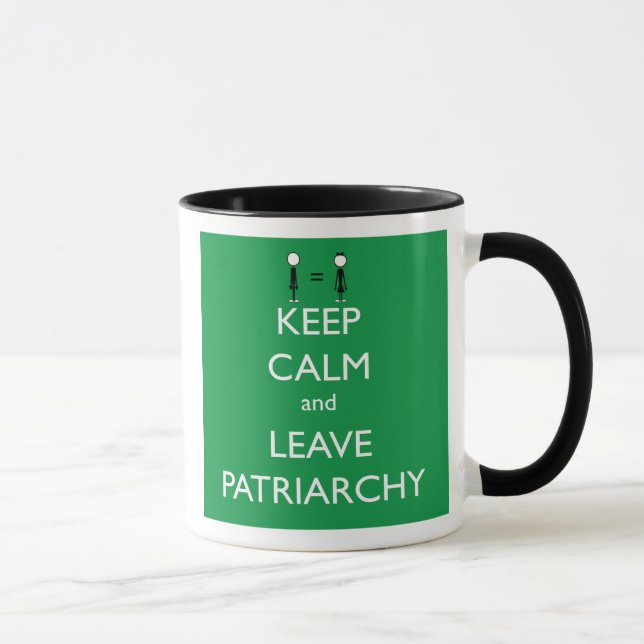 Taza Mantenga tranquilo y deje el patriarcado (Derecha)