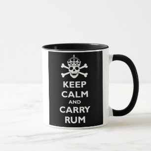 Taza Mantenga tranquilo y lleve el ron