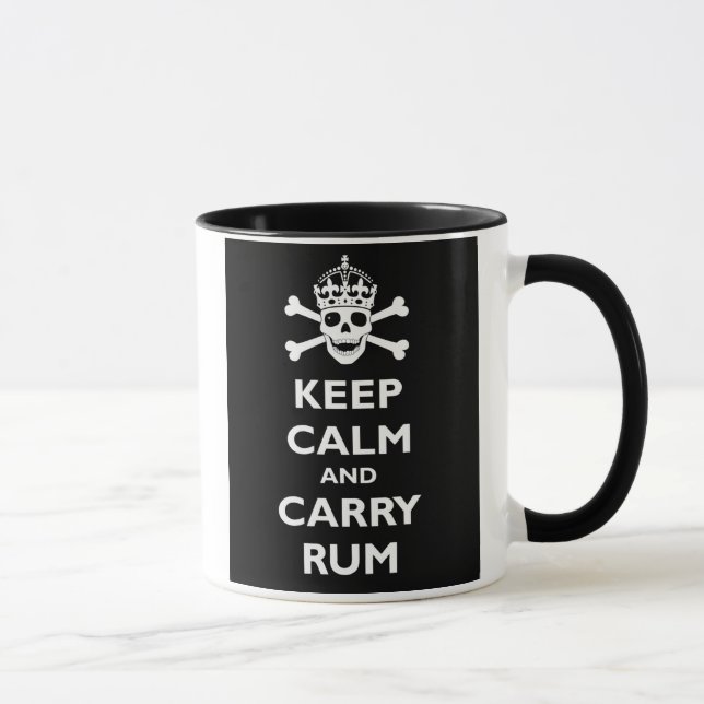 Taza Mantenga tranquilo y lleve el ron (Derecha)