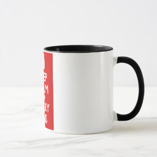 Taza Mantenga tranquilo y lleve los compartimientos