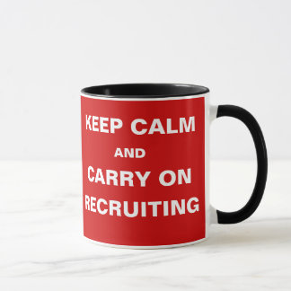 Taza Mantengan la calma contratando curioso lema de rec