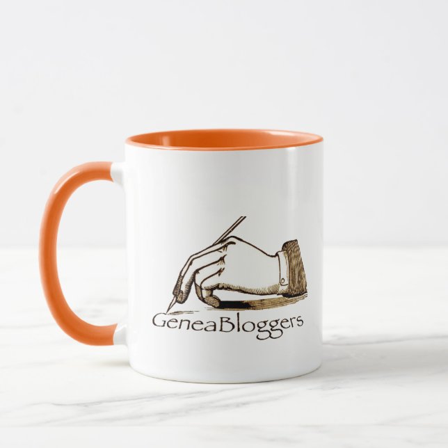Taza Mantengan la calma GeneaBloggers Mug (Izquierda)