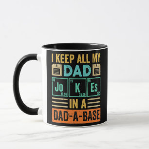 Taza Mantengo A Todos Mis Chistes De Papá En Un Retro D