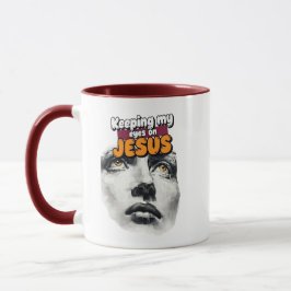 Taza Manteniendo mis ojos en JESÚS - Cristiano
