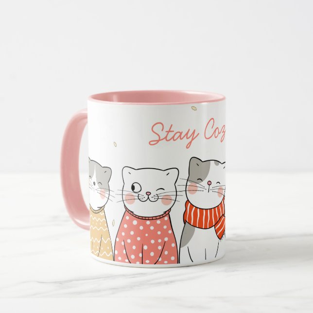 Taza Mantente cómodo gato (Anverso izquierdo)