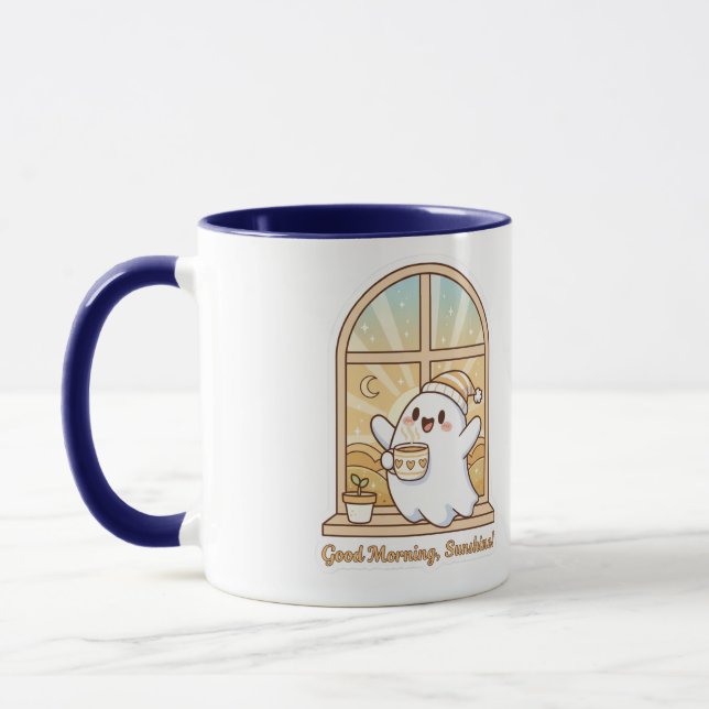 Taza Mantente cómodo, Sigue Creciendo - Café Fantasma ☕ (Izquierda)