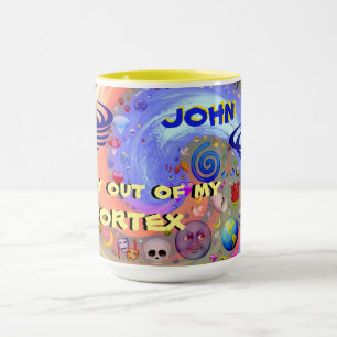 Taza Mantente Fuera De Mi Mug Personalizada De Vortex