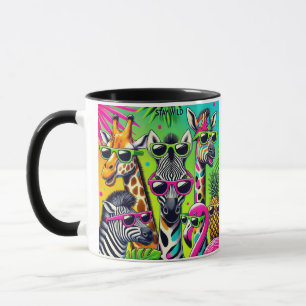 Taza Mantente salvaje - Fiestas tropicales vibran con u