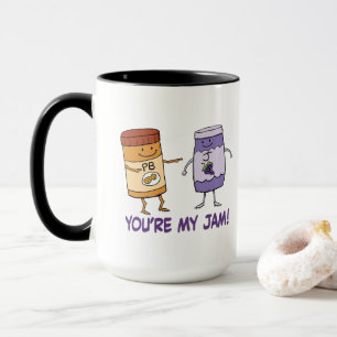 Taza Mantequilla de cacahuete linda y divertida usted