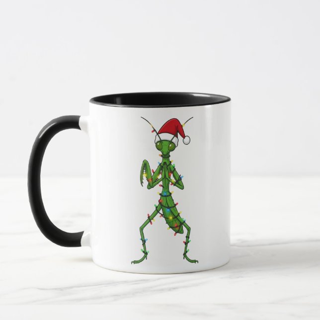 Taza Mantis religiosa Navidad Insecto Bug (Izquierda)