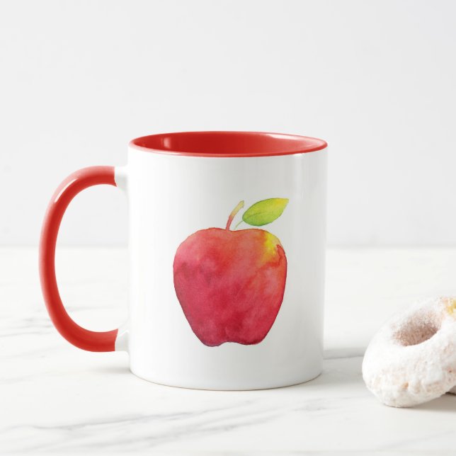 Taza Manzana de agua roja (Con donut)