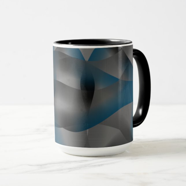 Taza Manzanas grises y azules negras, con partes degrad (Anverso derecho)