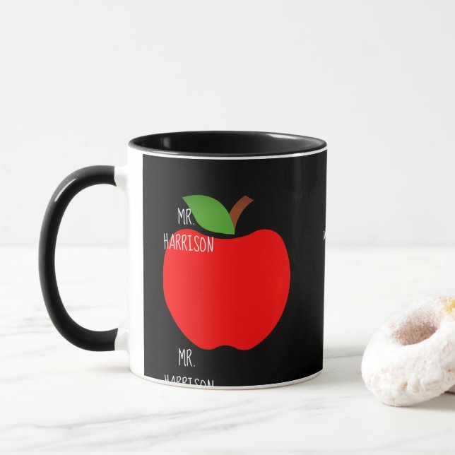 Taza Manzanas para profesores negros (Con donut)