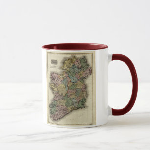 Taza Mapa 1813 de Irlanda de Juan Pinkerton