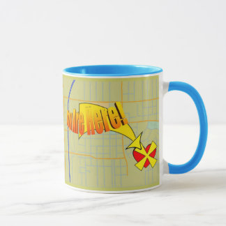 Taza ¡Mapa a mi corazón USTED ESTÁ AQUÍ!