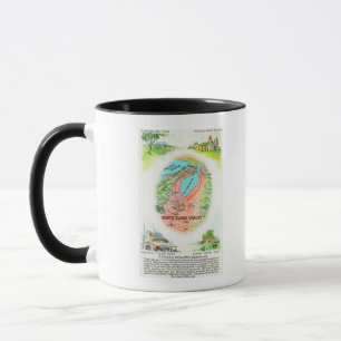 Taza Mapa aéreo del condado de Santa Clara con los