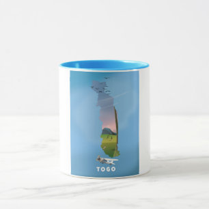 Taza Mapa africano de viajes de Togo