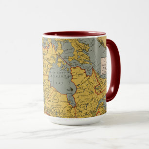 Taza Mapa antiguo de Canadá