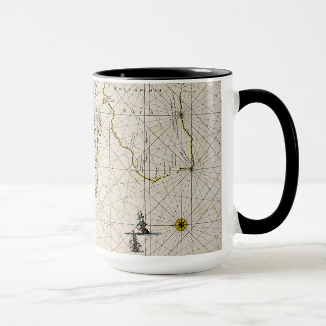 Taza Mapa antiguo de los indies del este (Derecha)