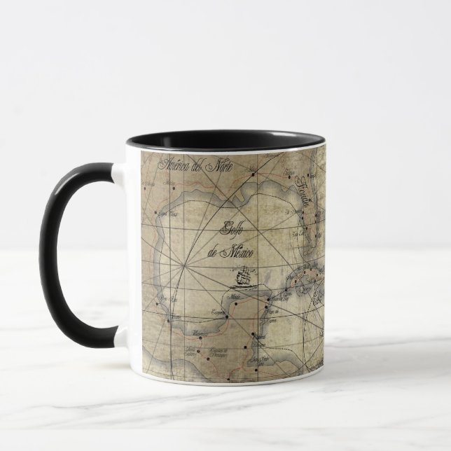 Taza Mapa antiguo del Caribe (Izquierda)