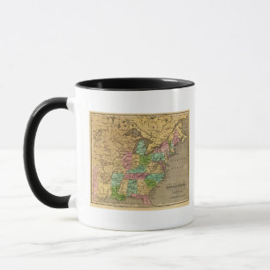Taza Mapa Atlas de colores manuales en EE.UU. y Canadá