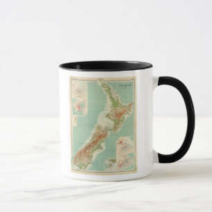 Taza Mapa Atlas de Nueva Zelandia