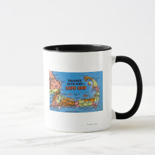 Taza Mapa auto detallado de Cape Cod