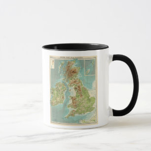 Taza Mapa batiorográfico de las Islas Británicas