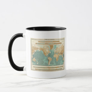 Taza Mapa batiorográfico mundial
