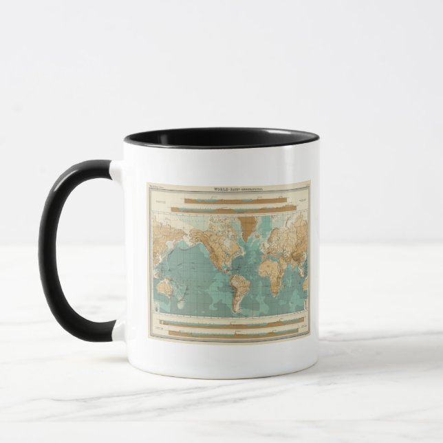 Taza Mapa batiorográfico mundial (Izquierda)