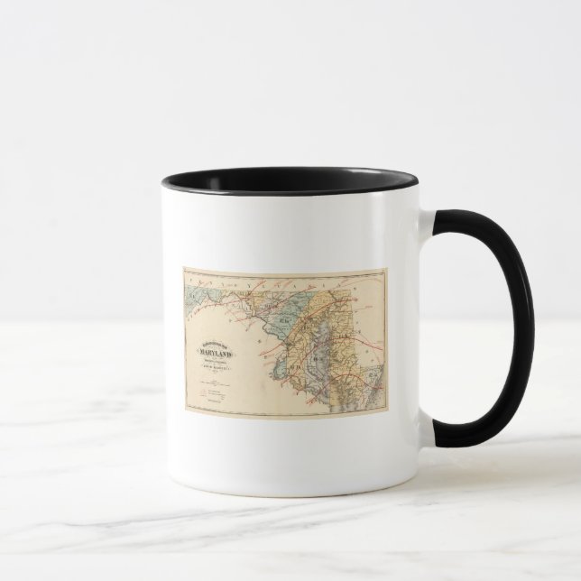 Taza Mapa climatológico del estado de Maryland (Derecha)