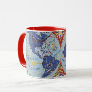 Taza Mapa de Air France del mundo