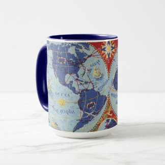 Taza Mapa de Air France del mundo