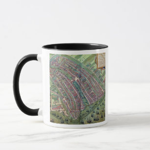Taza Mapa de Amsterdam, de 'Civitates Orbis Terrarum