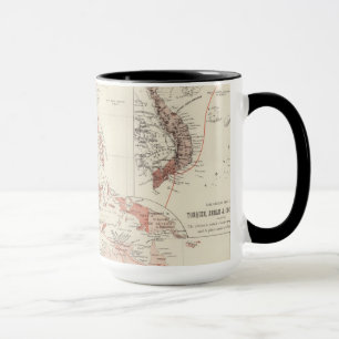 Taza Mapa de Asia sudoriental y de Australia del norte