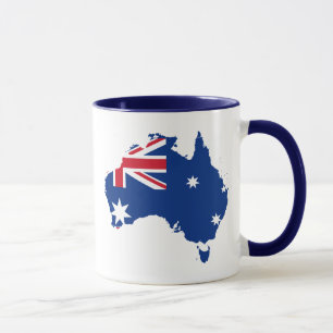 Taza mapa de bandera de australia