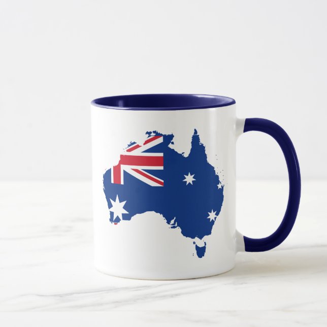 Taza mapa de bandera de australia (Derecha)