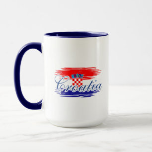 Taza Mapa de bandera de Croacia