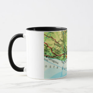 Taza Mapa de Barcelona, España